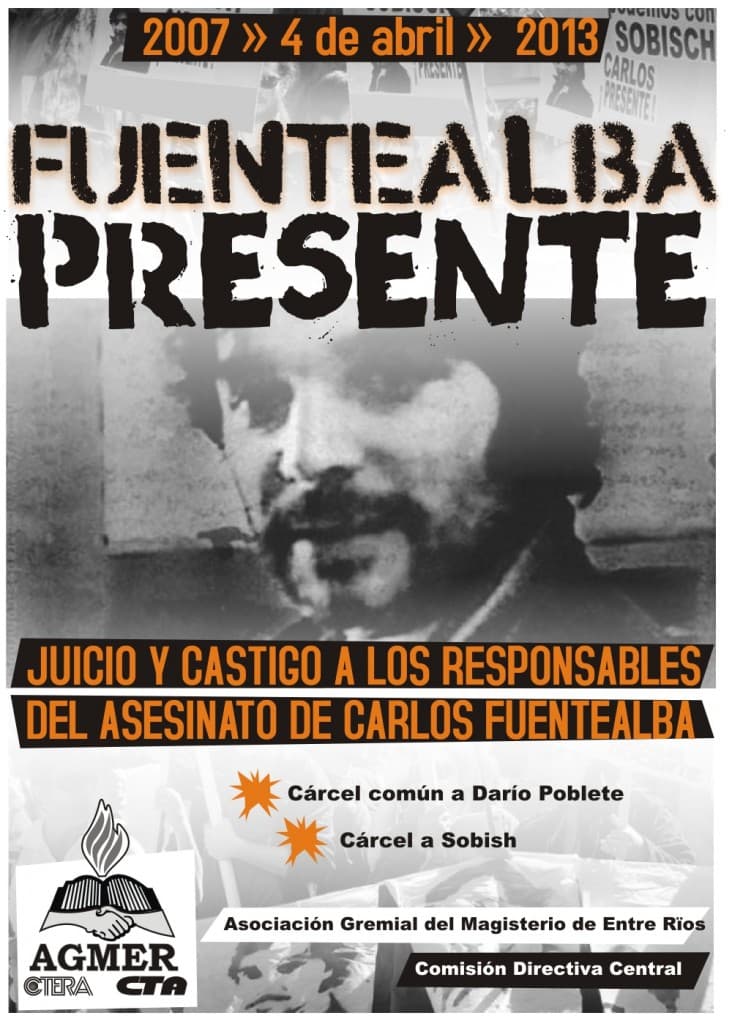 A seis años del asesinato de Carlos Fuentealba. Jornada Nacional contra la impunidad