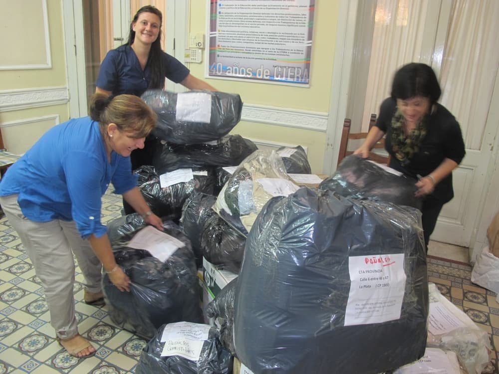 AGMER envió las donaciones para La Plata