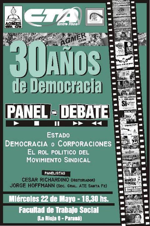 Panel Debate: 30 años de democracia