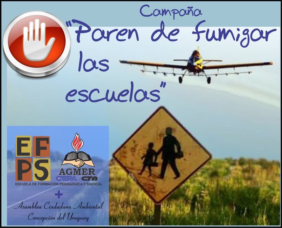 Contra la fumigación de escuelas: convocatoria a docentes
