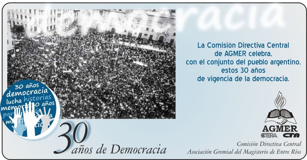 30 años del retorno de la Democracia