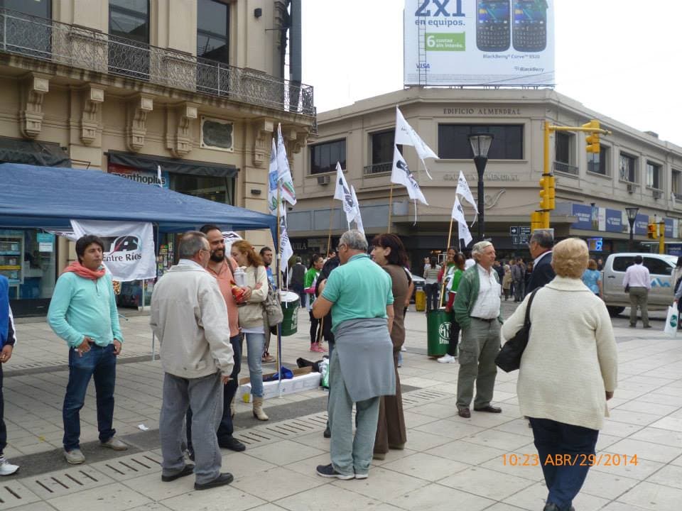 Volanteada de CTA Entre Ríos por el Día del Trabajador