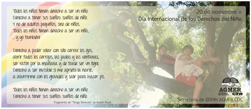 20 de noviembre » Día Internacional de los Derechos del Niño
