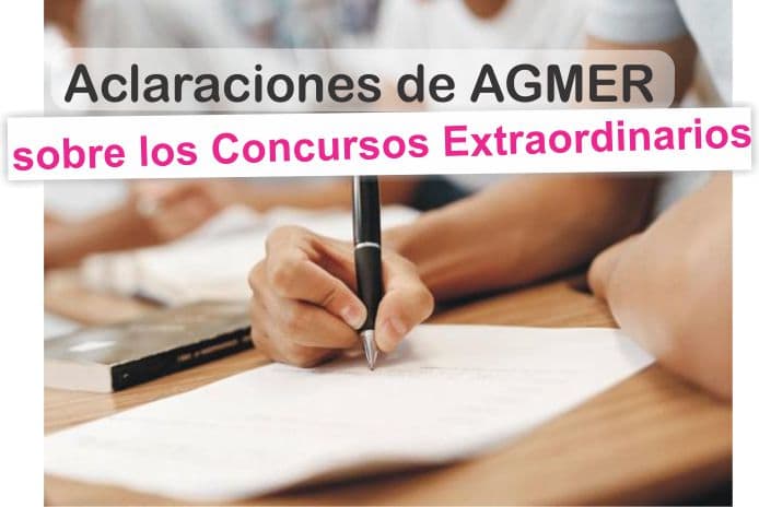 Aclaraciones sobre los Concursos Extraordinarios