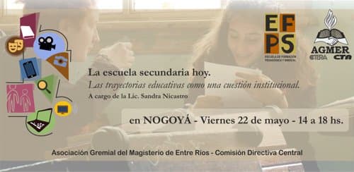 Charla taller “La escuela secundaria hoy” con Sandra Nicastro, en Nogoyá