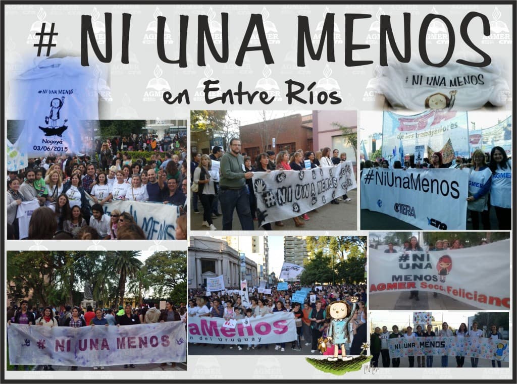 AGMER se sumó a “#NiUnaMenos” en Entre Ríos
