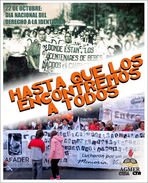 22 de octubre: Día Nacional del Derecho a la Identidad