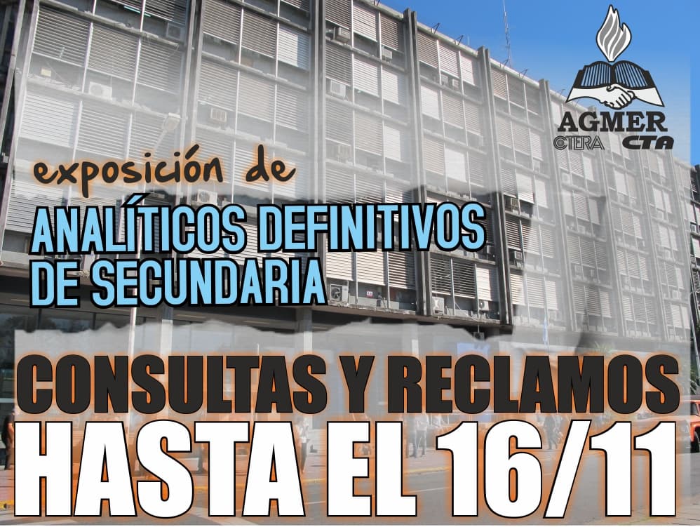 Se extiende hasta el 16 de noviembre el período de consultas y reclamos