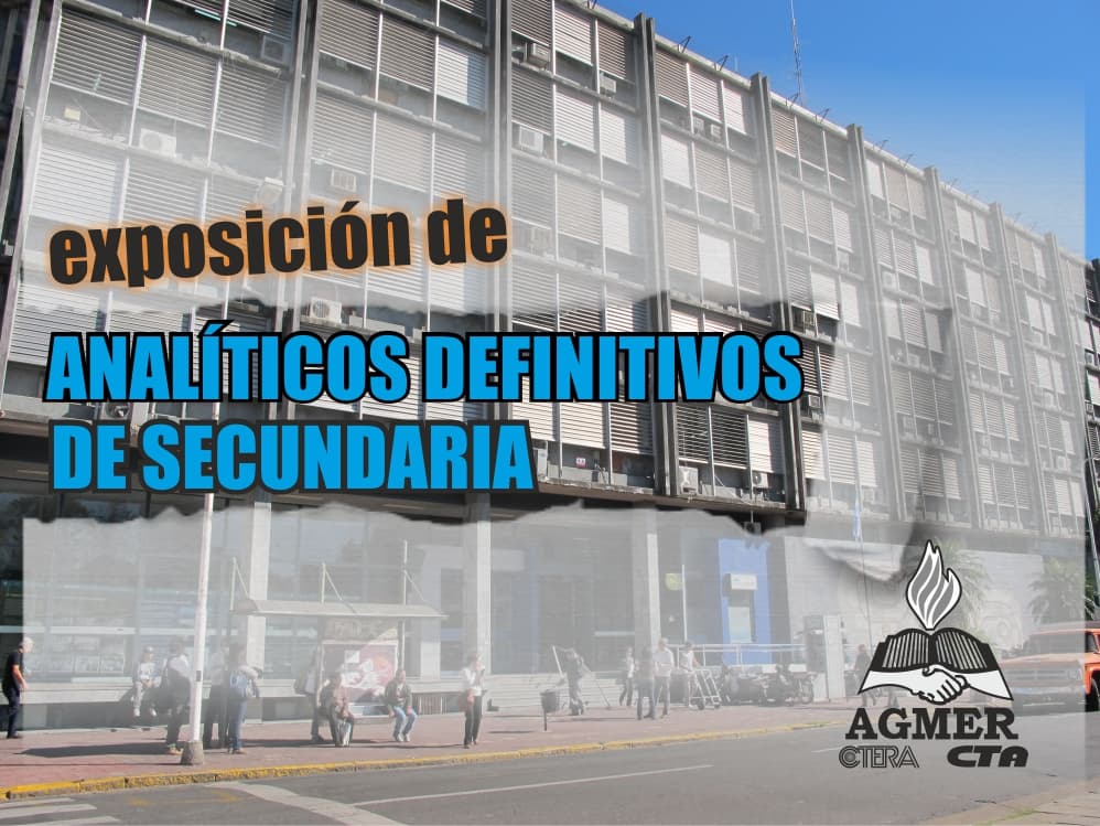 Exposición de Analíticos definitivos de Secundaria