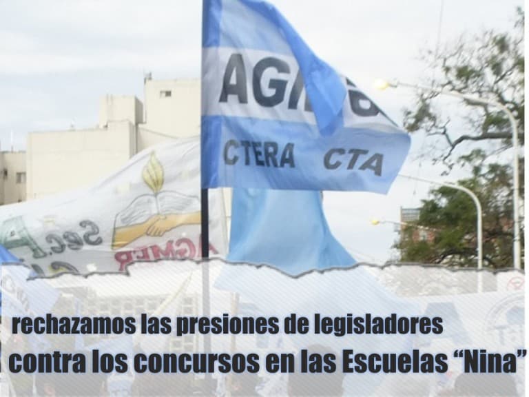 Rechazamos las presiones de legisladores contra los concursos en las Escuelas “Nina”