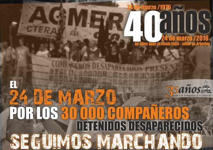 A 40 años del Golpe, seguimos marchando
