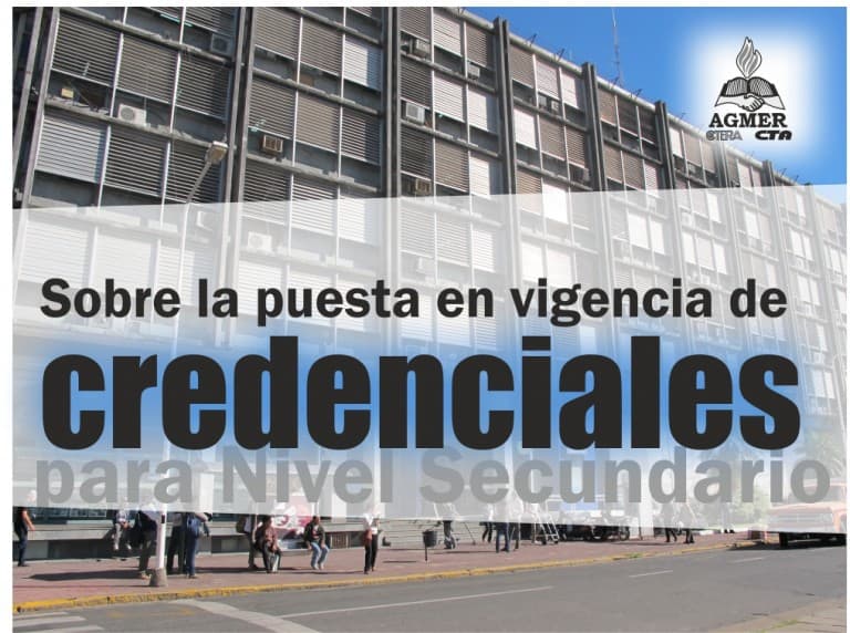 Resolución 450/16 CGE: pone en vigencia las nuevas credenciales de Secundaria