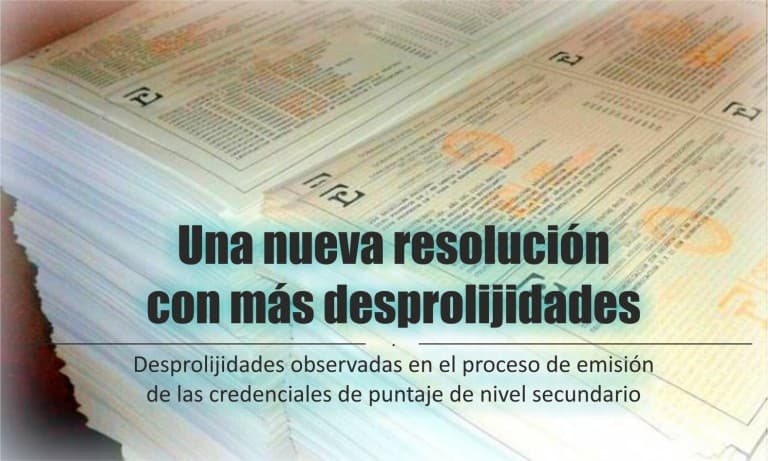 Una nueva resolución con más desprolijidades