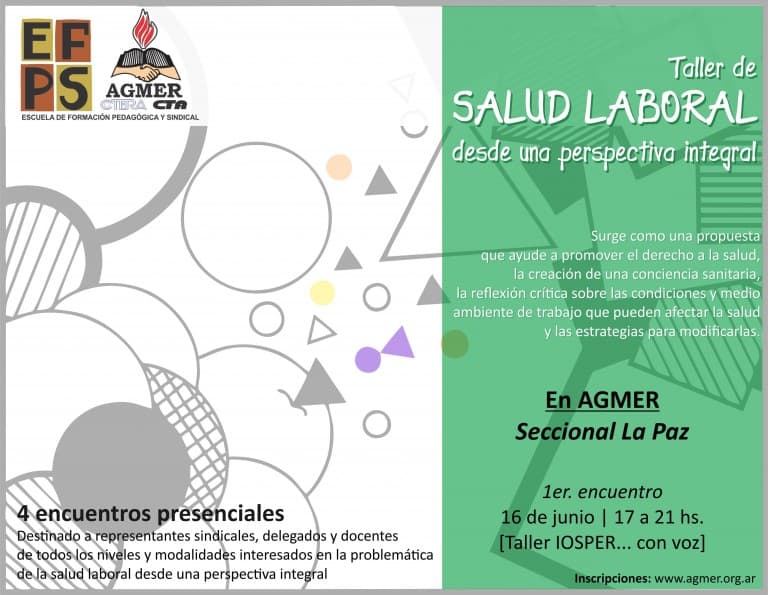 Taller de Salud Laboral desde una perspectiva integral en La Paz