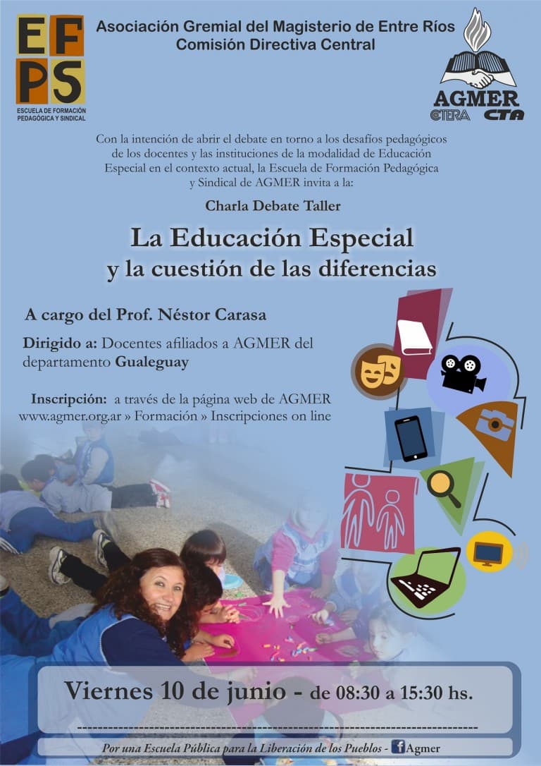 Gualeguay: charla debate sobre “La Educación especial y la cuestión de las diferencias”