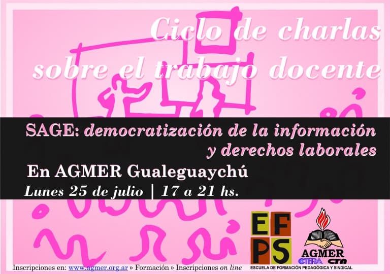 El taller sobre SAGE se llevará a cabo en Gualeguaychú, Tala, Feliciano y Santa Elena