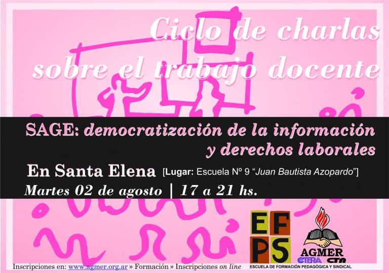 El taller sobre SAGE se llevará a cabo en Feliciano y Santa Elena