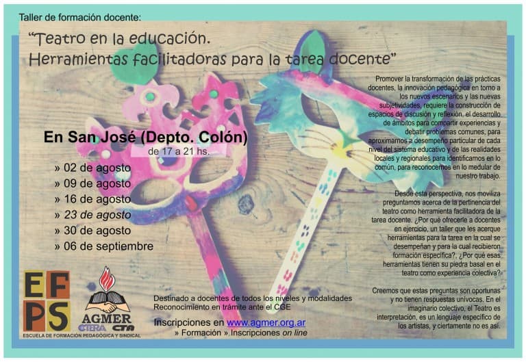 Se llevará a cabo en San José el proyecto “El teatro en la educación”
