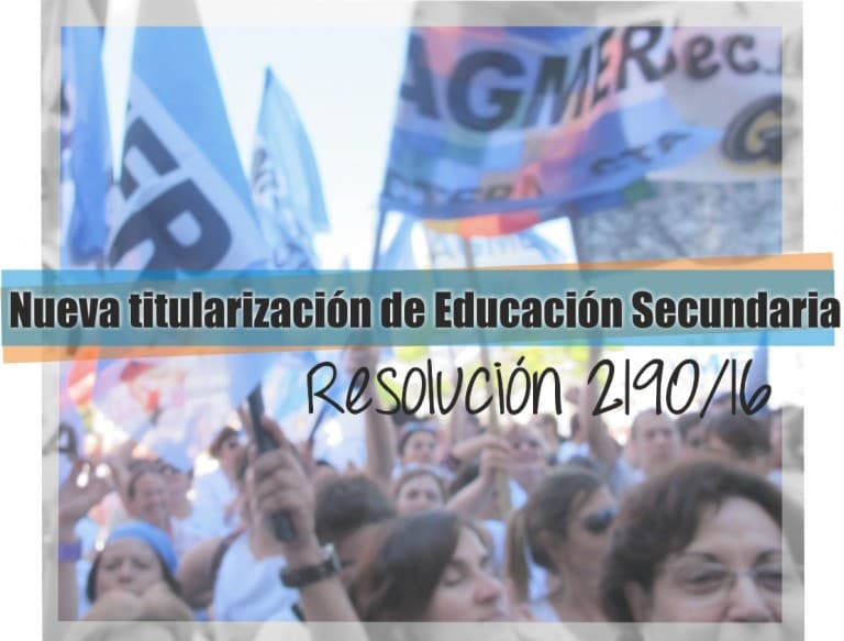 Nueva titularización de Educación Secundaria