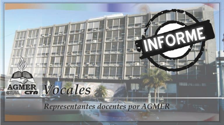 Informe de la vocalía gremial en el CGE