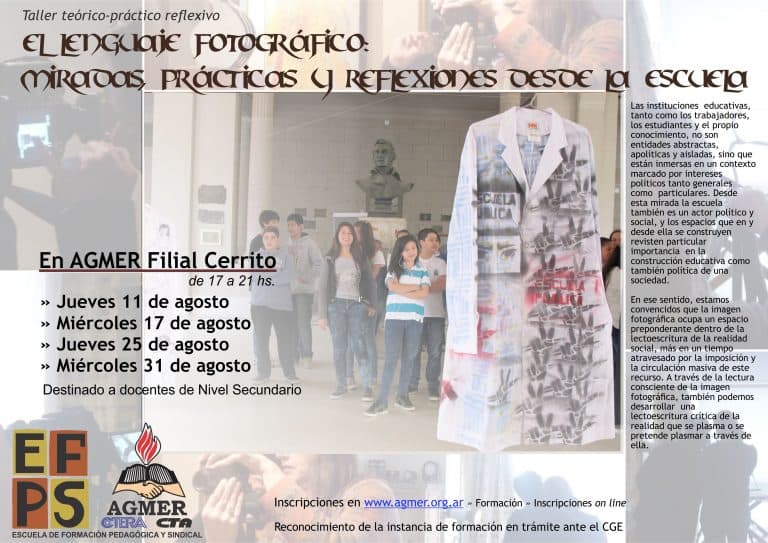 El Taller de lenguaje fotográfico en Cerrito inicia el 11 de agosto
