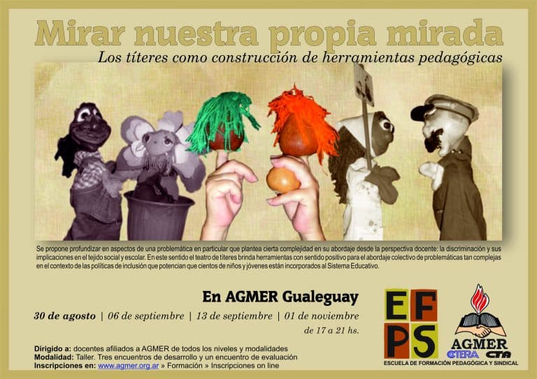 Comienza el curso “Los títeres como construcción de herramientas pedagógicas” en Ceibas, Gualeguay y Victoria