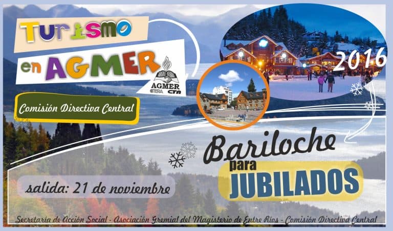 Turismo en AGMER para jubilados: Bariloche