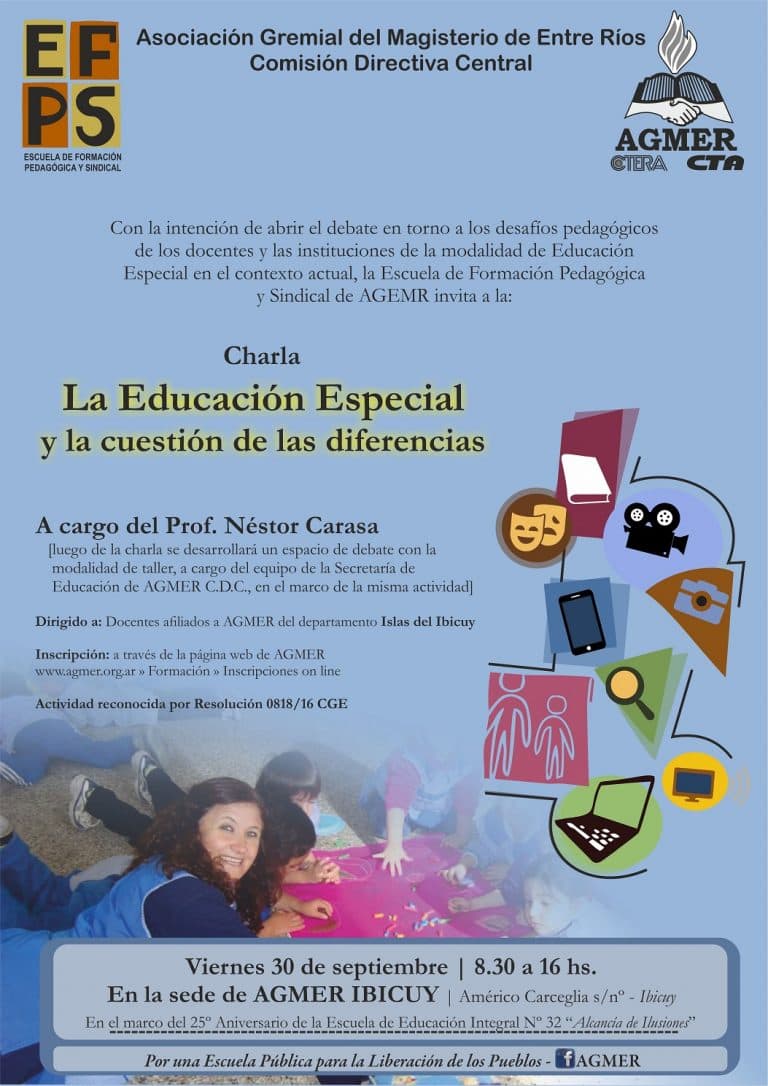 Charla taller en Ibicuy: “La educación especial y la cuestión de las diferencias”