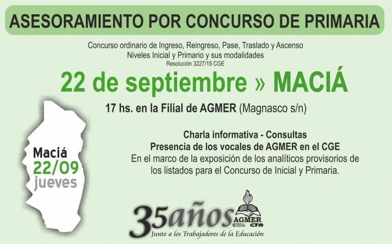MACIÁ » Asesoramiento por Concurso de Primaria