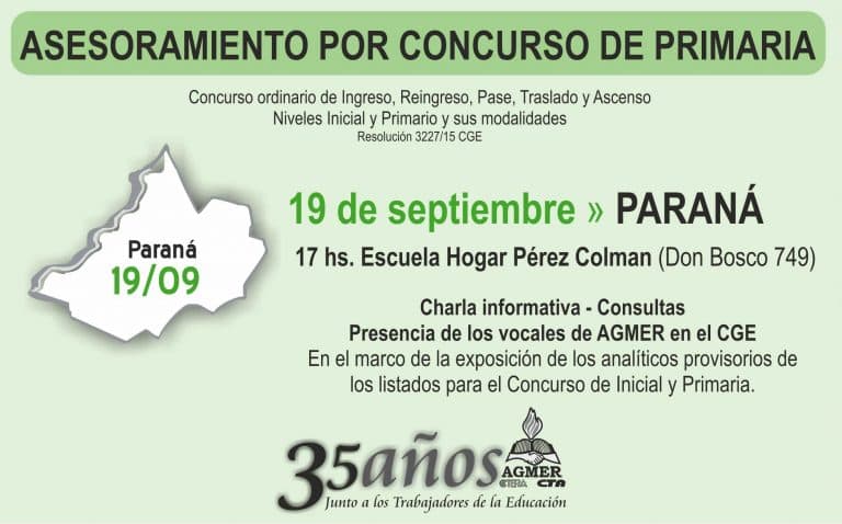 PARANÁ » Asesoramiento por Concurso de Primaria