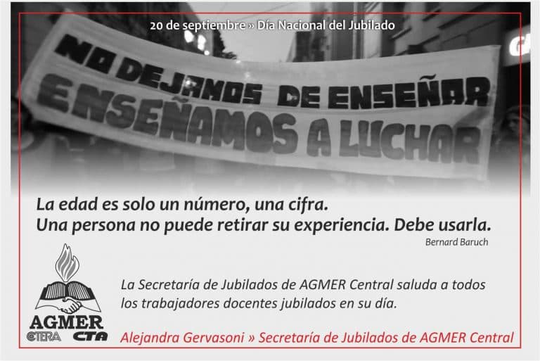 20 de septiembre » Día Nacional del Jubilado