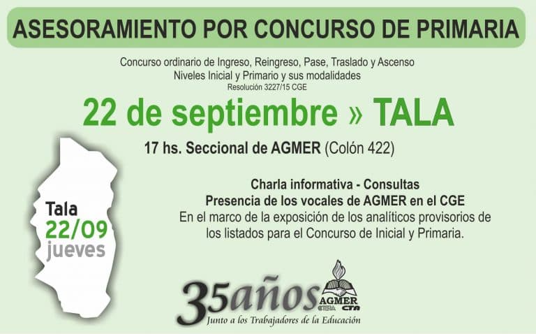 Tala » Asesoramiento por Concurso de Primaria