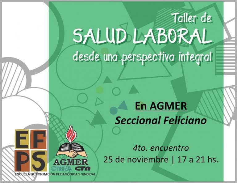 Taller de Salud Laboral: nuevas fechas