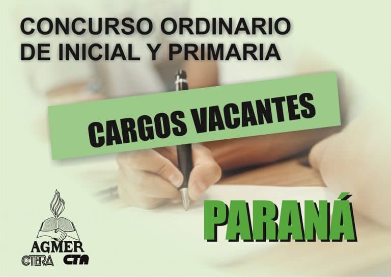 Concurso Ordinario: cargos vacantes de PARANÁ