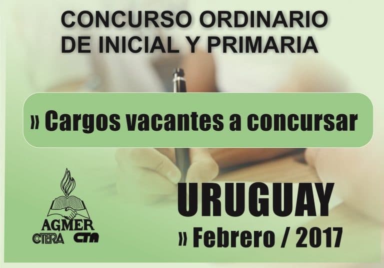 Concurso ordinario en URUGUAY: Resolución de cargos vacantes