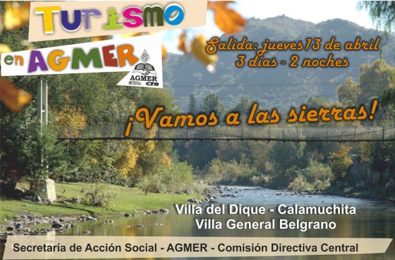 Nueva propuesta de turismo en AGMER: Calamuchita (sierras de Córdoba)