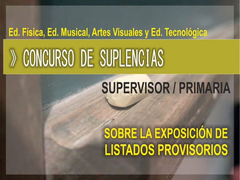 Concurso de suplencia de Supervisor: exposición de listados provisorios