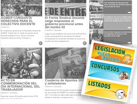 Publicación de Concursos y Listados en la web de AGMER