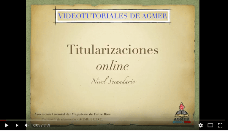 Video tutorial: trámite de titularización on line