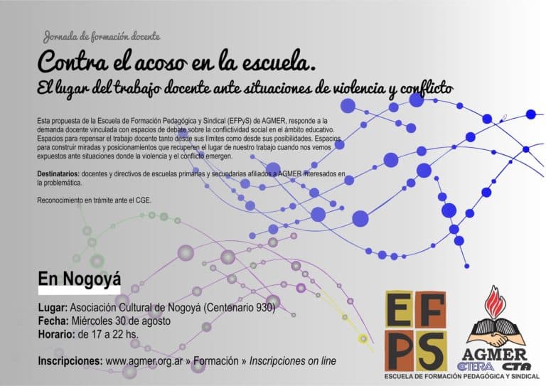 NOGOYÁ: Jornada de formación docente “Contra el acoso en la escuela…”