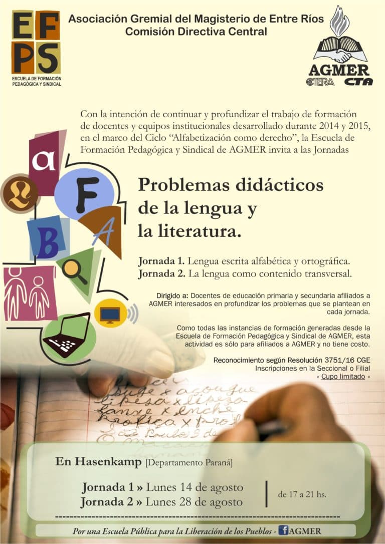 Comienzan en Hasenkamp las Jornadas “Problemas didácticos de la Lengua y la Literatura”