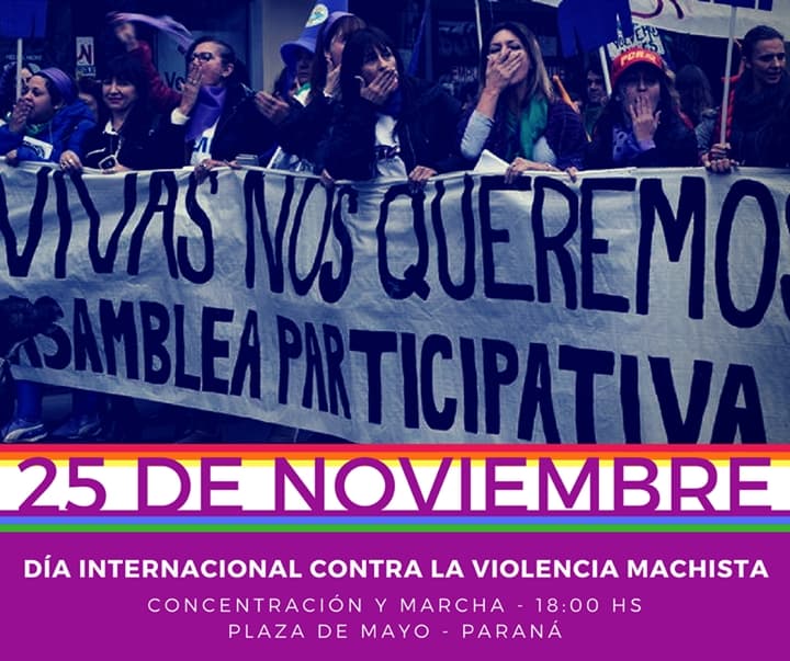 AGMER participará en las marchas por el Día Internacional contra la violencia machista