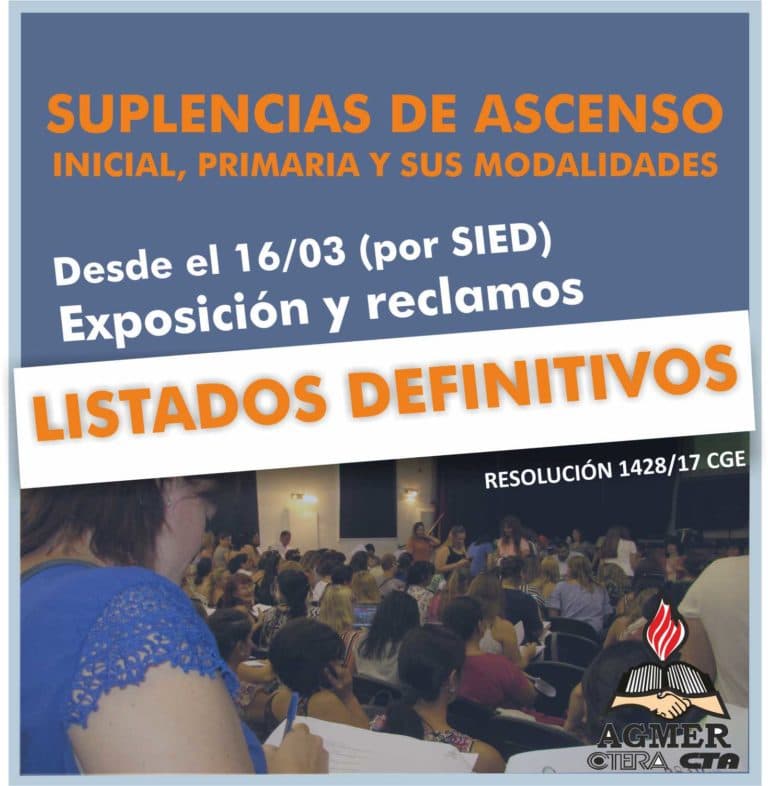 Suplencias de ascenso de inicial y primaria: exposición de listados definitivos
