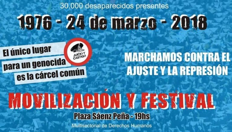 Por Memoria, Verdad y Justicia » AGMER convoca a marchar el 24 de marzo