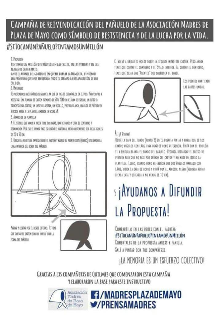 Campaña de reivindicación del pañuelo de la Asociación Madres de plaza de Mayo