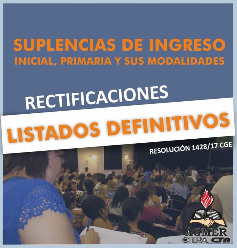 Cobertura de suplencias: rectificación de listados definitivos