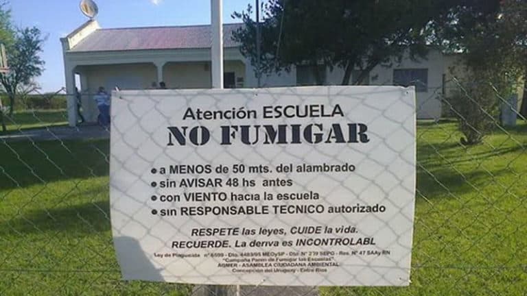 Escuelas fumigadas: AGMER vuelve a exigir una intervención activa de la Justicia