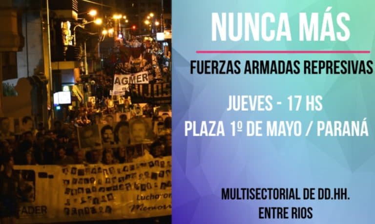 AGMER convoca a la marcha contra el uso represivo de las fuerzas armadas