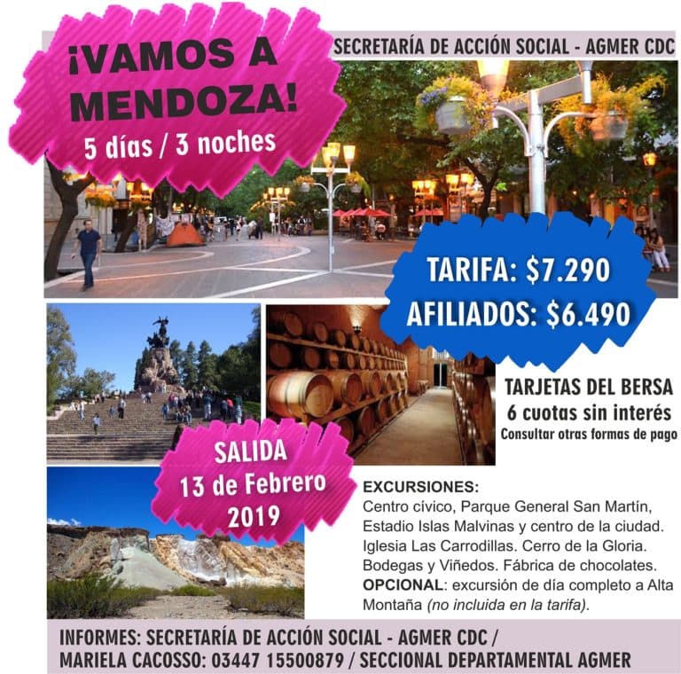 Turismo con AGMER: Mendoza en verano