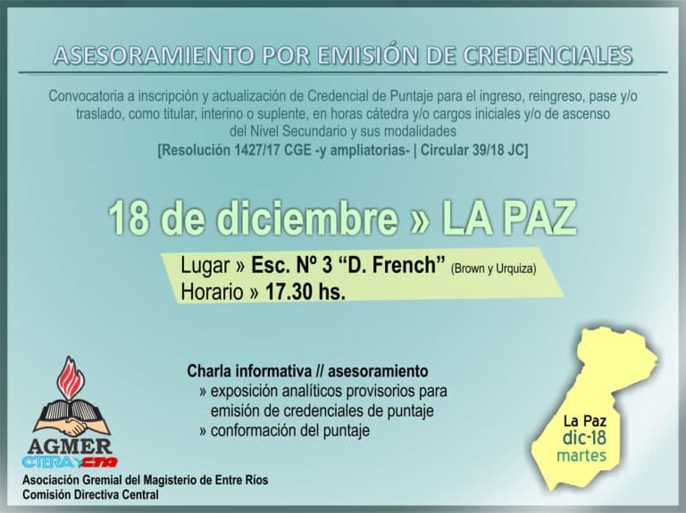 AGMER asesora en el marco de la exposición de analíticos provisorios de Secundaria